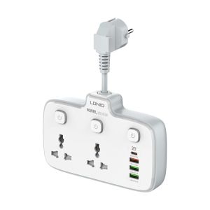 Extensão Universal LIDNO SC2413 2 Tomadas AC 4 Entradas USB