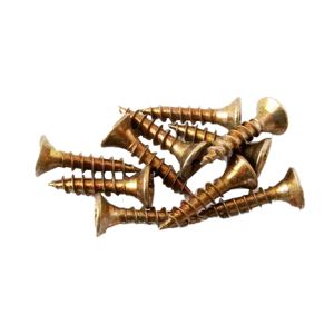  Parafusos Estrela para Madeira, Aço Amarelo 1000 Un, 6x16 mm