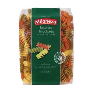 Massa Milaneza Espirais Tricolores, 500 g