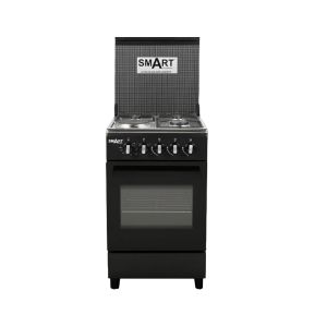 Fogão SMART 3 Bocas a Gás 1 Boca Eléctrica e Forno Eléctrico 50x50, Inox