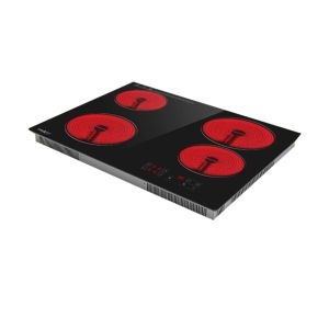 Placa Fogão SMART 4 Bocas de Cerâmica Elétricas 60cm Botões Digitais, 6000W