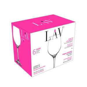 Jogo de Taças de Vinho Lav Fame, 6 x 395 ml
