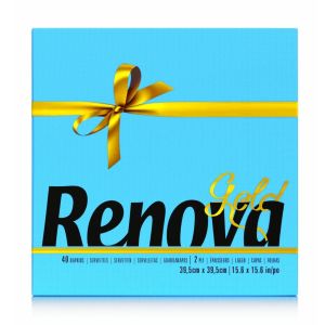 Guardanapos Renova Gold Azul Claro 39.5 x 39.5, 40 un