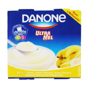 Iogurte Danone Ultra Mel Banana, 4 x 125 g