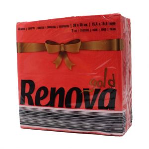 Guardanapos Renova Gold Vermelho 39 x 39, 40 un