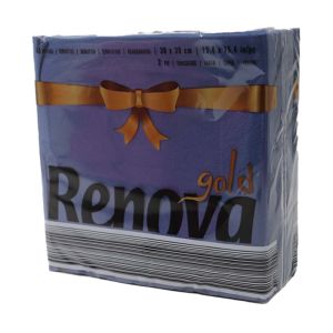 Guardanapos Renova Gold Azul 39 x 39, 40 un
