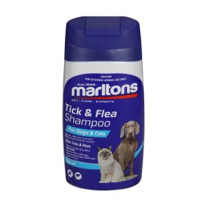 Champô Contra Carrapatos e Pulgas para Gatos e Cães Marltons, 500 ml